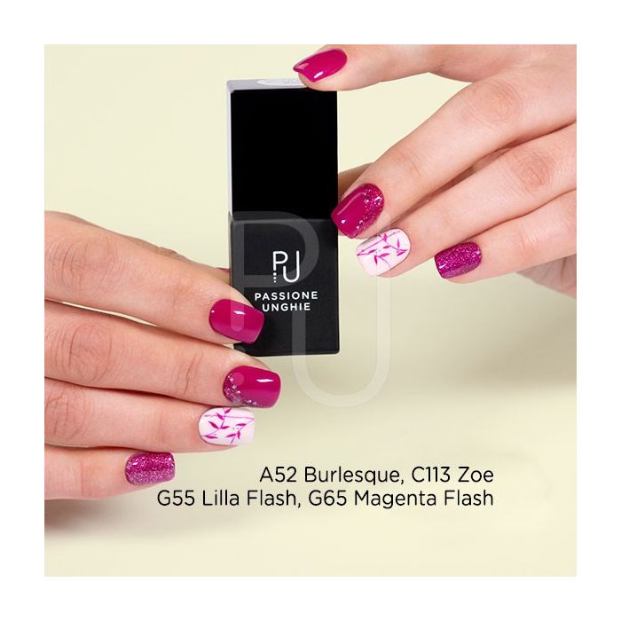 Gel Glitter G65 Magenta Flash détail