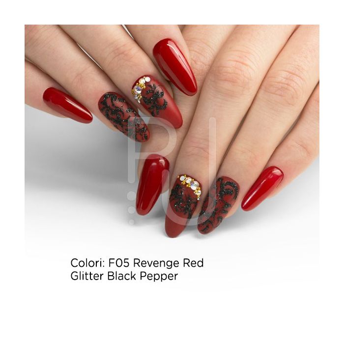 Gel colour F05 Revenge Red detail