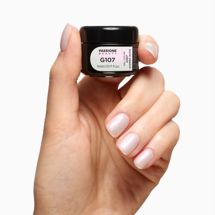 Gel Glitter G107 Shimmer White détail