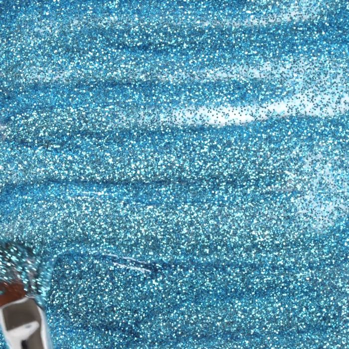 Anwendung von Glitter Farbgel G16 Acquamarina