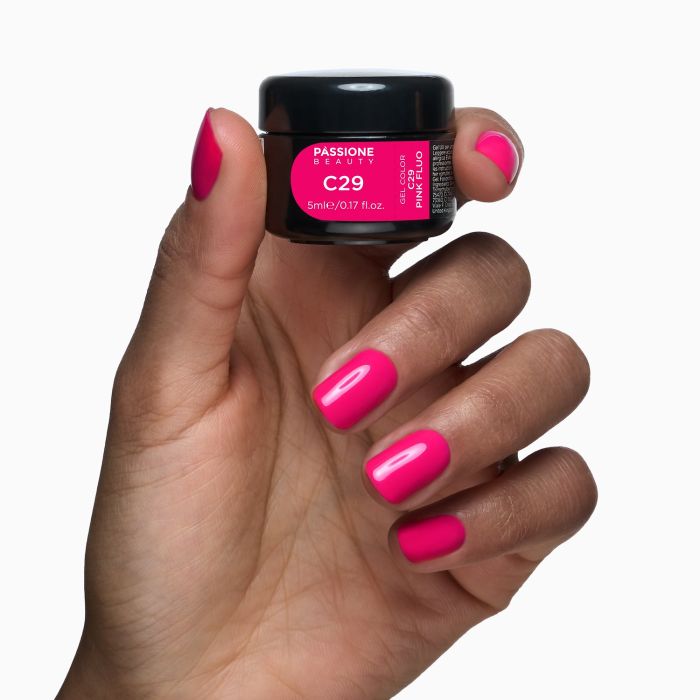 Gel Color C29 Pink Fluo - Gel colorato rosa fluo - dettaglio 1