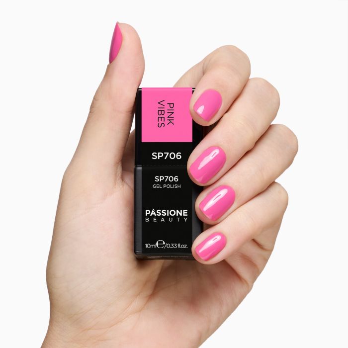 Vernis semi-permanent SP706 Pink Vibes - Vernis semi-permanent rose - détail 1