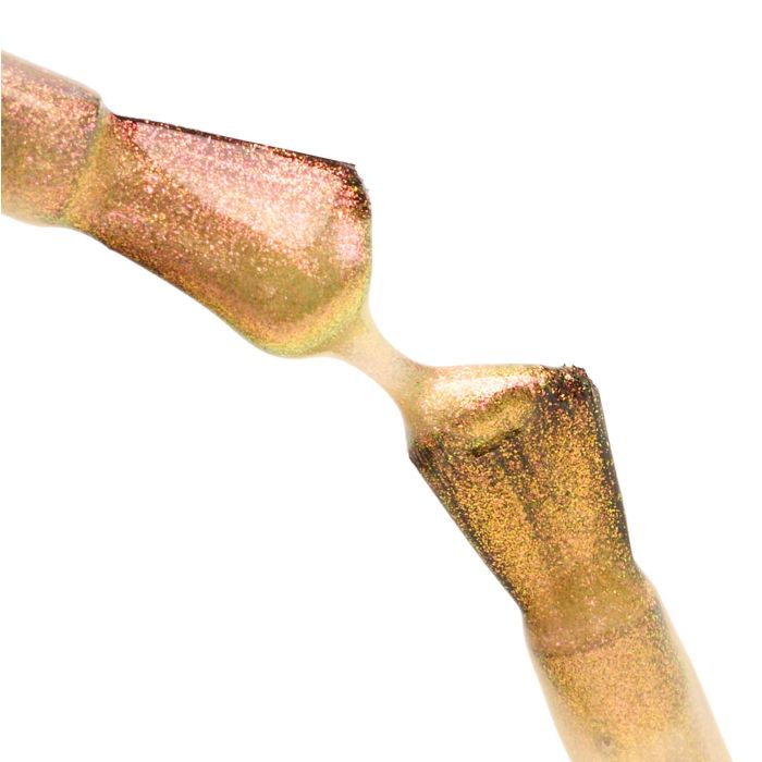 Esmalte semipermanente SP776 Gold Aurora - Esmalte semipermanente dorado con micropurpurina efecto boreal - detalle 1