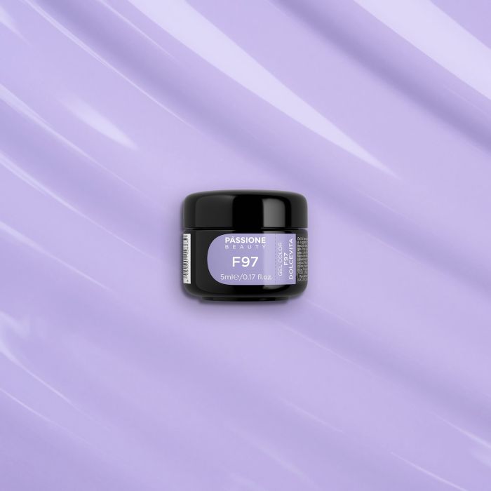 Gel couleur F97 Dolcevita - Gel couleur auto-scellant lilas et gris - détail 1