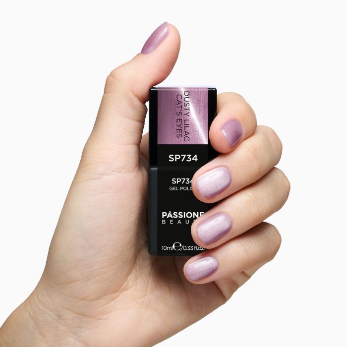 Gel Nail Polish SP734 Dusty Lilac Cat’s Eyes detail