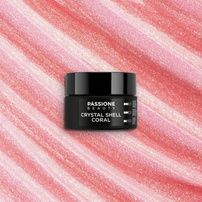 Gel de construction Crystal Shell Coral - 15ml - Gel constructeur pailleté pour les recouvrements et les reconstructions - détail 1