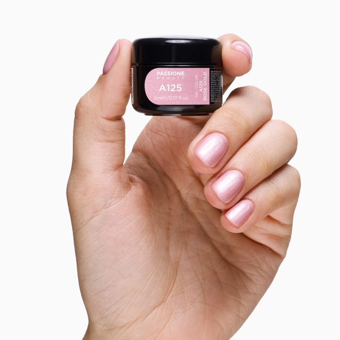 Gel colour A125 Rose Gold detail