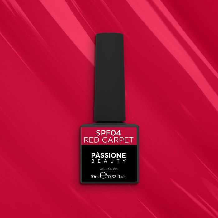 Gel Nail Polish GPF04 Red Carpet  - GPF04 Red Carpet gel polish, Vivid Red - detail 1