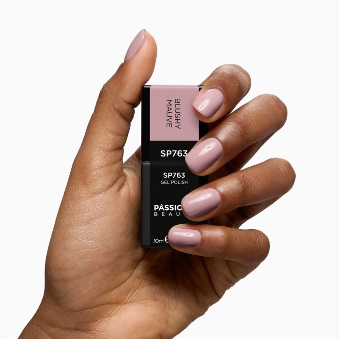 Esmalte semipermanente SP763 Blushy Mauve - Semipermanente rosa malva neutro - detalle 1