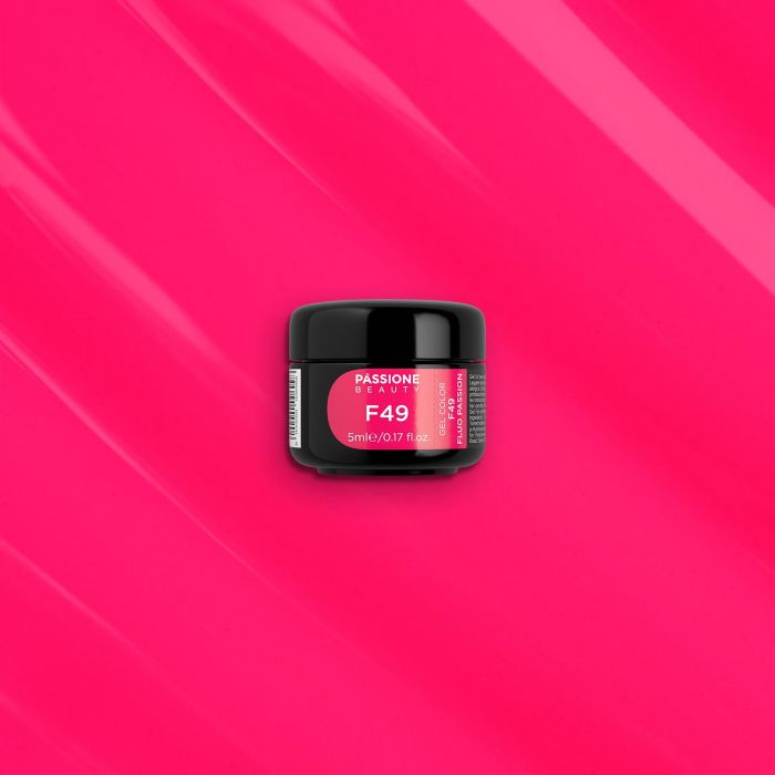 Gel Couleur F49 Fluo Passion - Gel Couleur autoscellant fuchsia shocking - détail 1