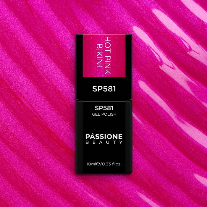 Gel Nail Polish SP581 Hot Pink Bikini - Pearly Fuchsia Gel Polish - detail 1