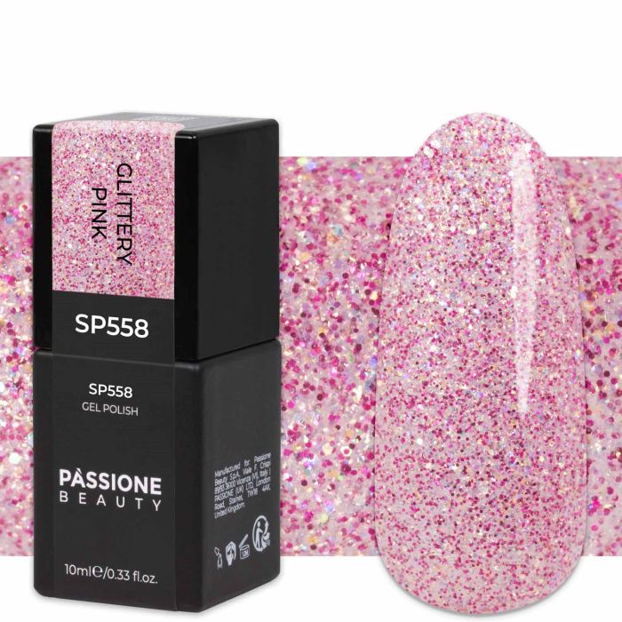 Esmalte semipermanente SP558 Glittery Pink