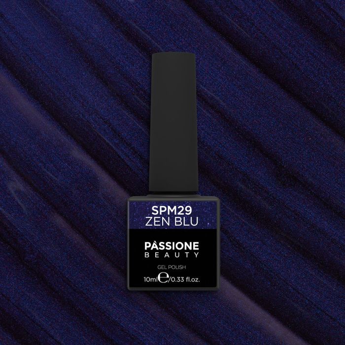 Colore semipermanente SPM29 Zen Blu - Gel semipermanente colorato SPM29 Zen Blu, Blu profondo con riflessi - dettaglio 1