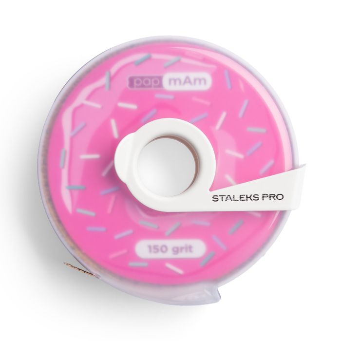 Staleks PapmAm grano 150 con dispensador - Lima desechable en rollo rasgable Staleks para base metálica