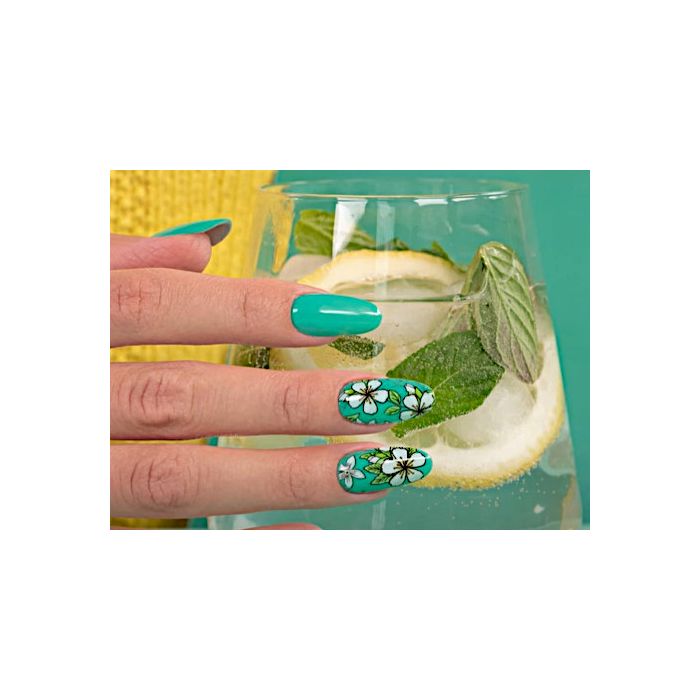 California Dreaming | Transfer Foil Nail art floreale