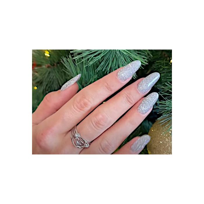 Goodnight Moon | Unghie glitter argento