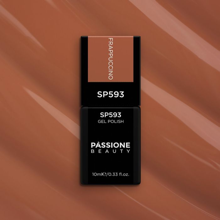 Gel Nail Polish SP593 Frappuccino - Caramel Brown Gel Polish - detail 2