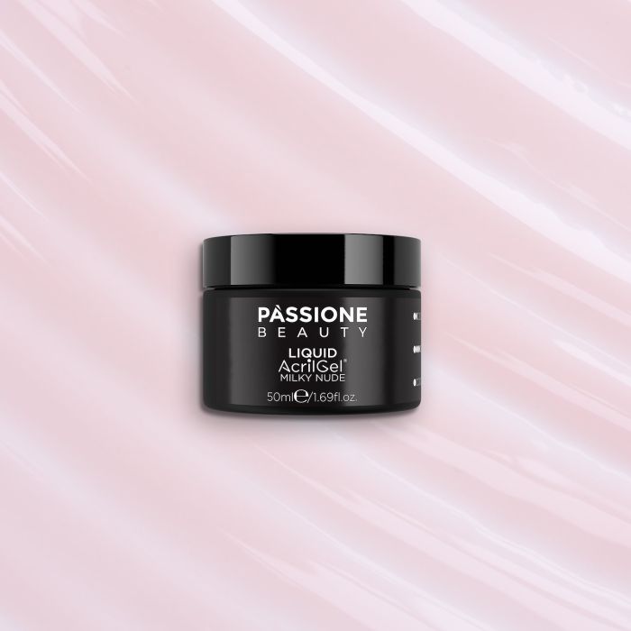 Liquid AcrilGel® Milky Nude 50ml - Self-levelling, low-viscosity milky nude builder gel. - detail 1