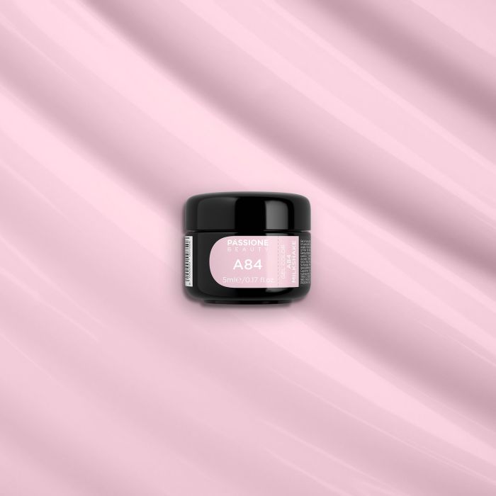Gel colour A84 Milkshake - Light powder pink gel color  - detail 1