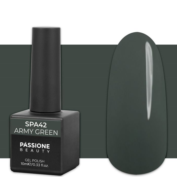 Gel Nail Polish GPA42 Army Green 
