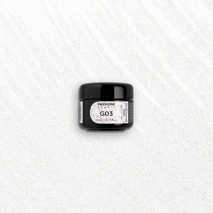 Gel Glitter G03 Multicolor - Gel color trasparente con glitter olografici - dettaglio 1