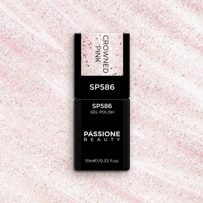 UV Nagellack SP586 Crowned Pink - UV-Nagellack in Glitzer-Rosa - Detail 1
