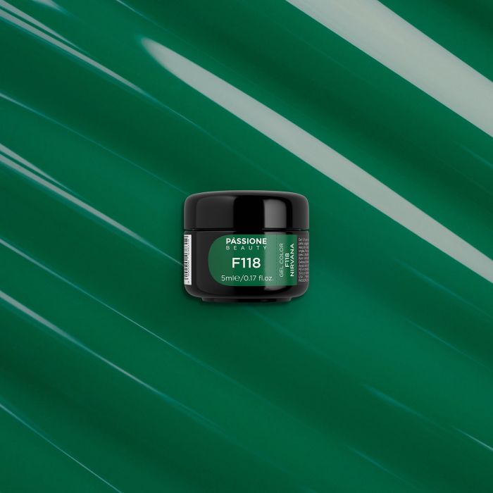 Gel Couleur F118 Nirvana - Gel couleur auto-scellant vert bouteille foncé - détail 1