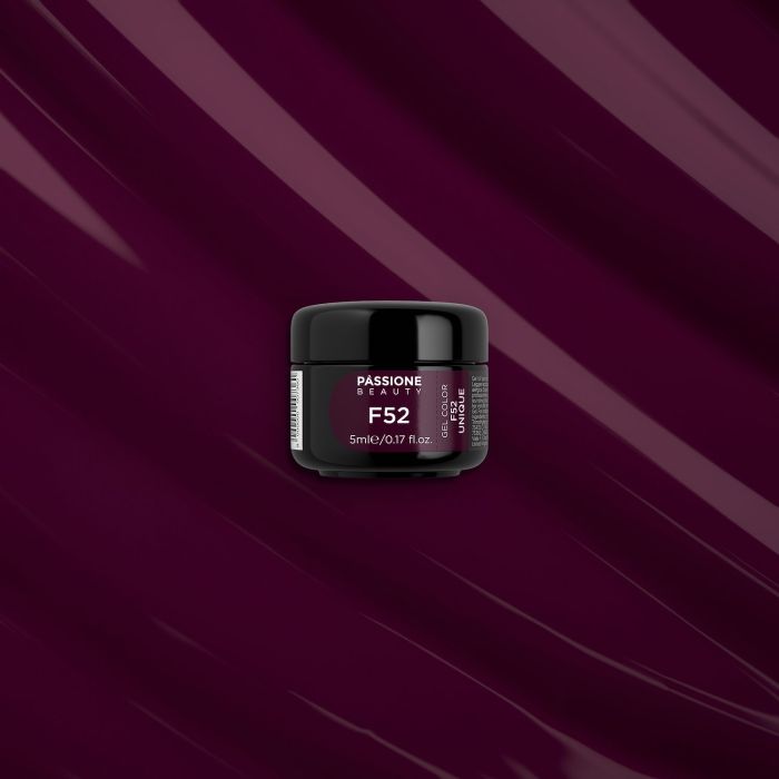 Gel Color F52 Unique - Gel color burdeos autosellador - detalle 1