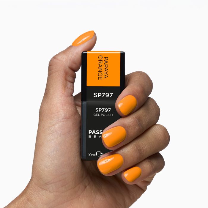 Esmalte semipermanente SP797 Papaya Orange - Esmalte semipermanente naranja intenso - detalle 2