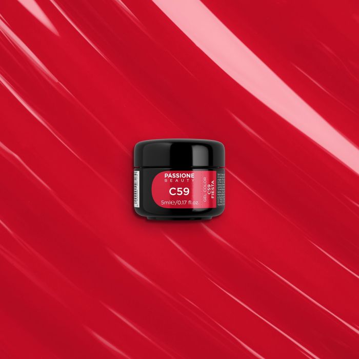 Gel Couleur C59 Fiesta - Gel couleur rouge vif - détail 2