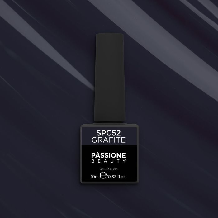Gel Nail Polish GPC52 Grafite  - GPC52 Grafite gel polish, between Black and Dark Grey - detail 1