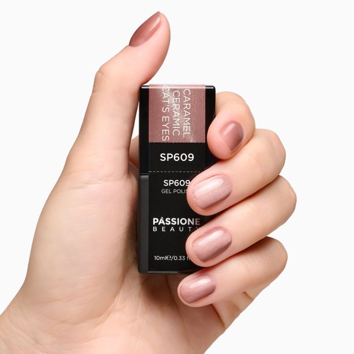 Esmalte semipermanente SP609 Caramel Ceramic Cat’s Eyes detalle