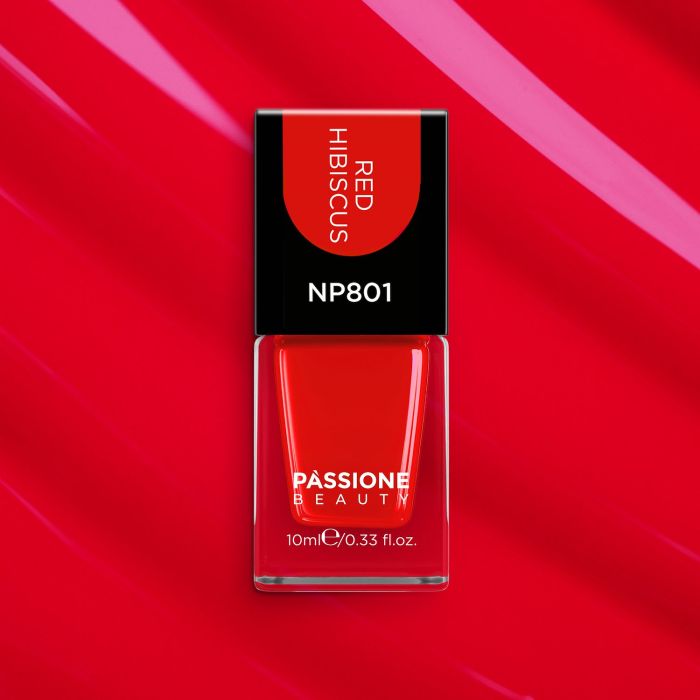 Vernis NP801 Red Hibiscus - Vernis rouge corail - détail 2
