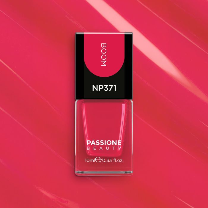 Esmalte NP371 Boom - Esmalte tradicional efecto gel rojo coral - detalle 3