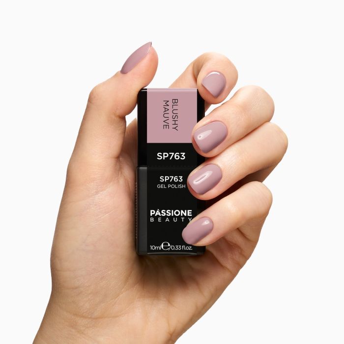 Esmalte semipermanente SP763 Blushy Mauve - Semipermanente rosa malva neutro - detalle 2