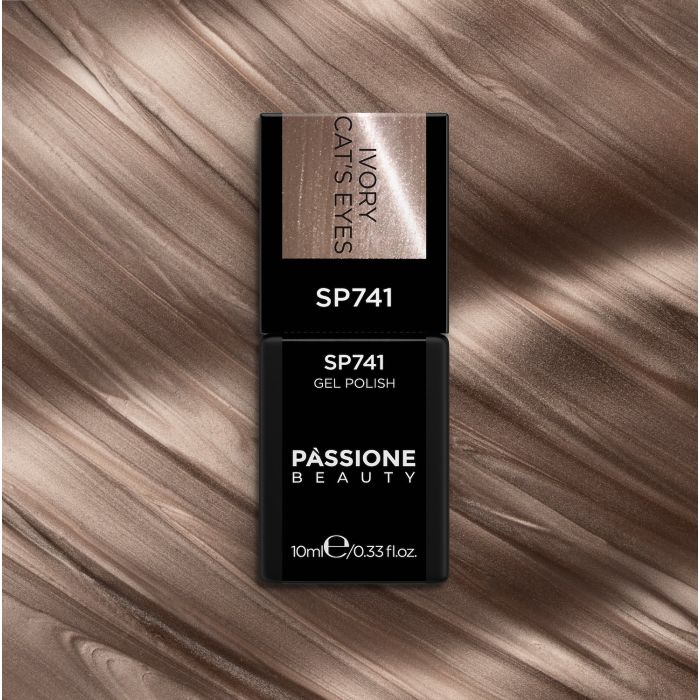 Gel Nail Polish SP741 Ivory Cat’s Eyes - Ivory cat’s eye gel polish - detail 2