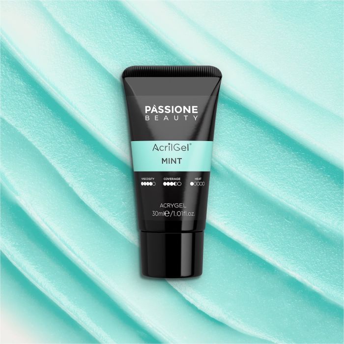 Acrygel® Mint 30 ml - Acrylic Gel Cool Pastel Mint Green, Medium Coverage - detail 1