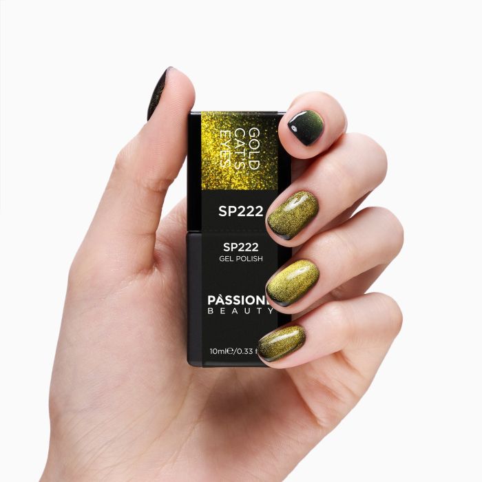Gel Nail Polish GP222 Gold Cat's Eyes  detail