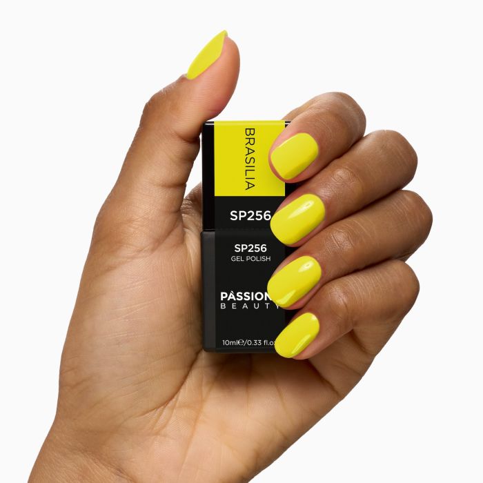 Gel Nail Polish GP256 Brasilia  - Warm Fluorescent Yellow Gel Polish  - detail 2