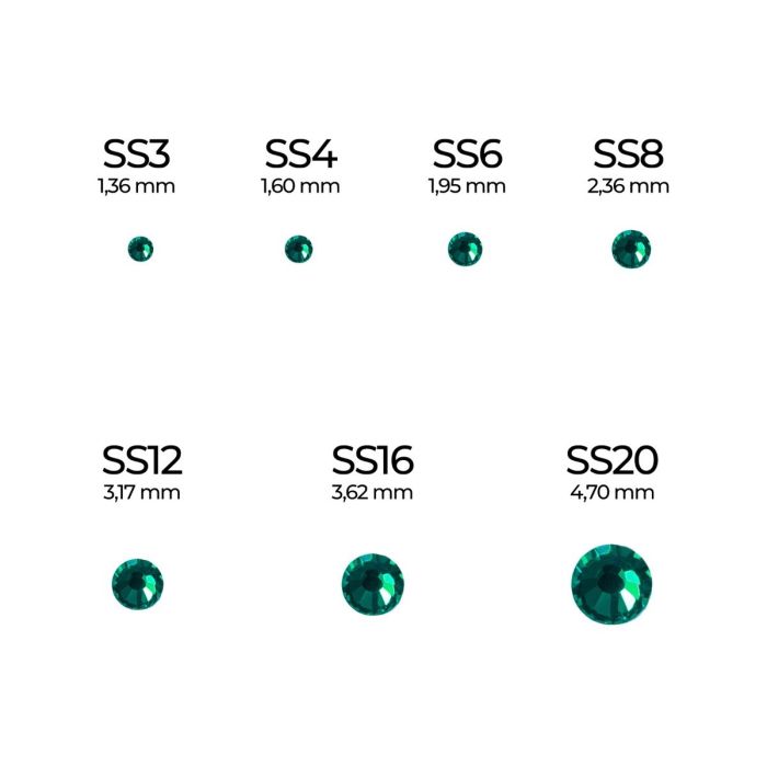 Emerald Rhinestones SS4 detail