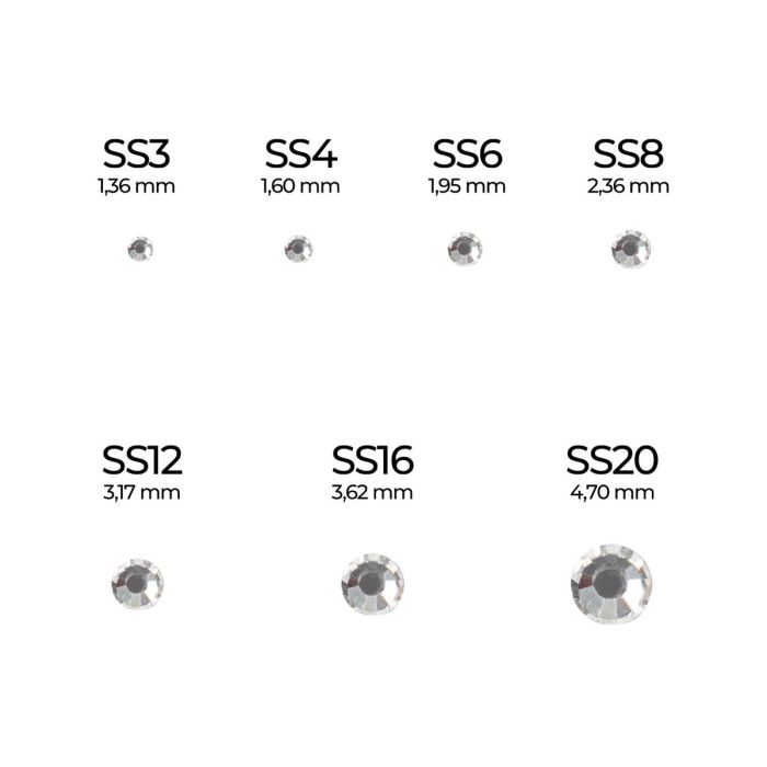 Crystal Rhinestones SS12 detail