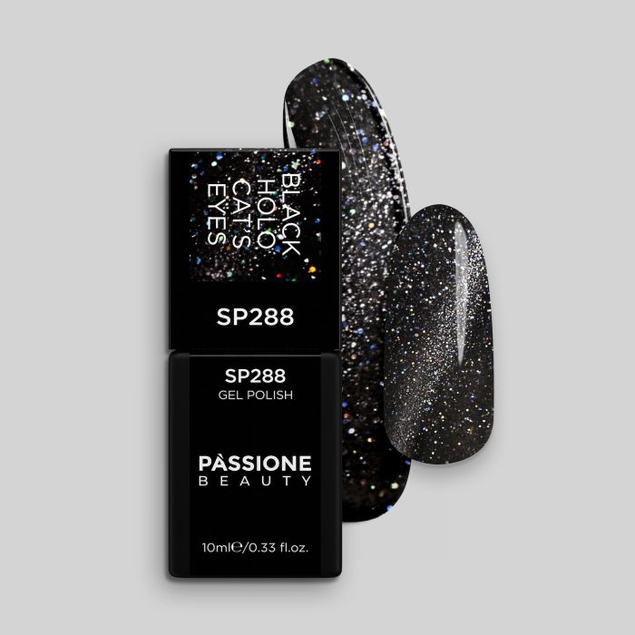 Vernis semi-permanent VS288 Black Holo Cat's Eyes