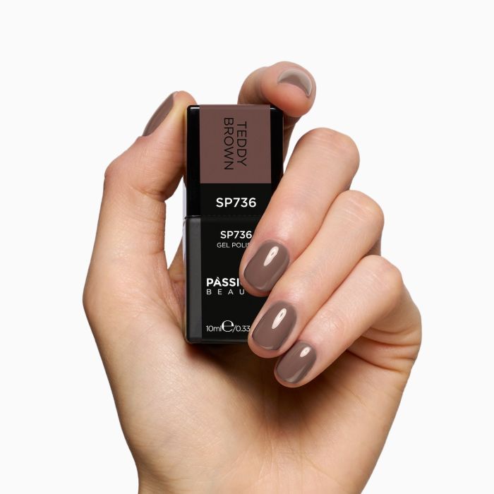 Esmalte semipermanente SP736 Teddy Brown detalle