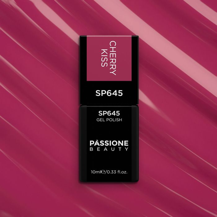 Gel Nail Polish SP645 Cherry Kiss - Deep Magenta Gel Polish - detail 2