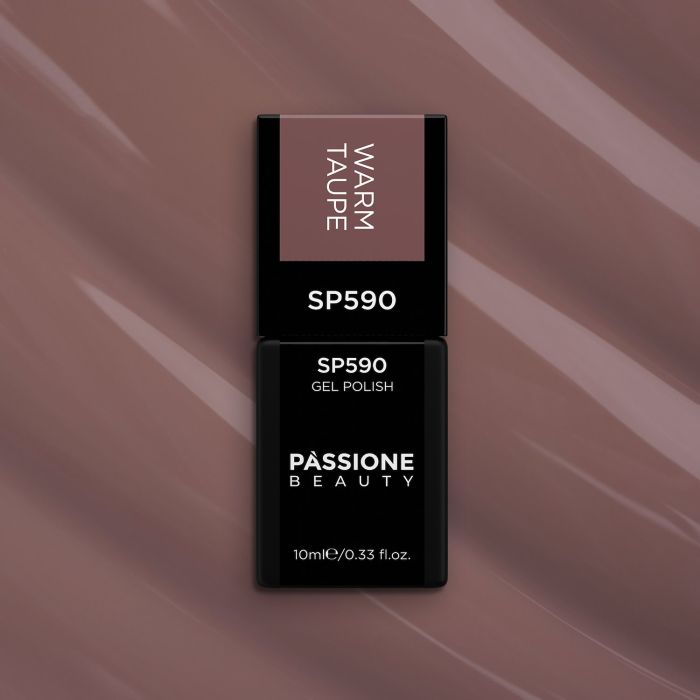 Gel Nail Polish SP590 Warm Taupe - Dove Brown Gel Polish - detail 2