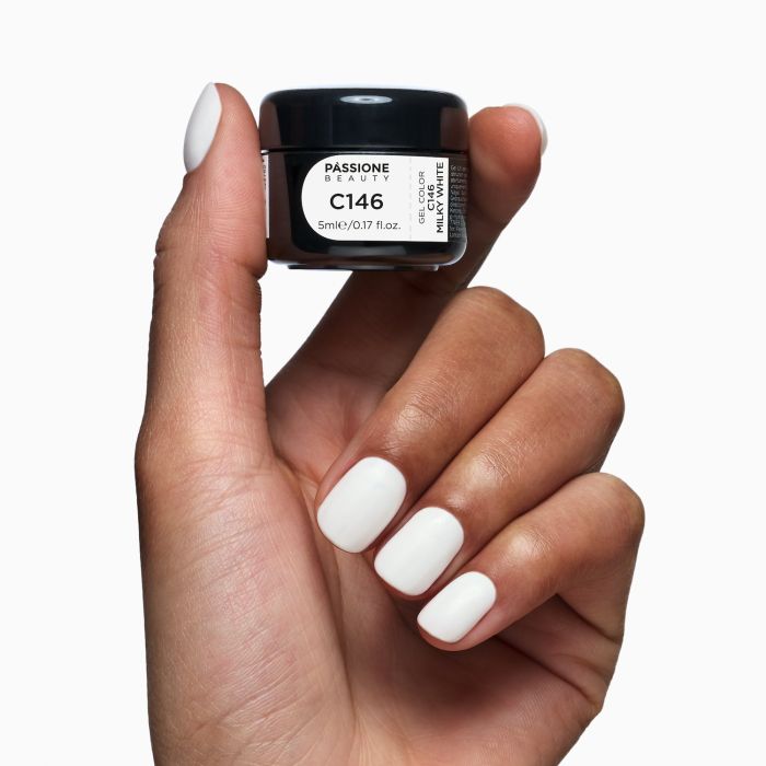 Gel couleur C146 Milky White détail