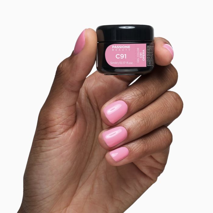 Gel Couleur C91 Opera - Gel couleur rose délicat - détail 2