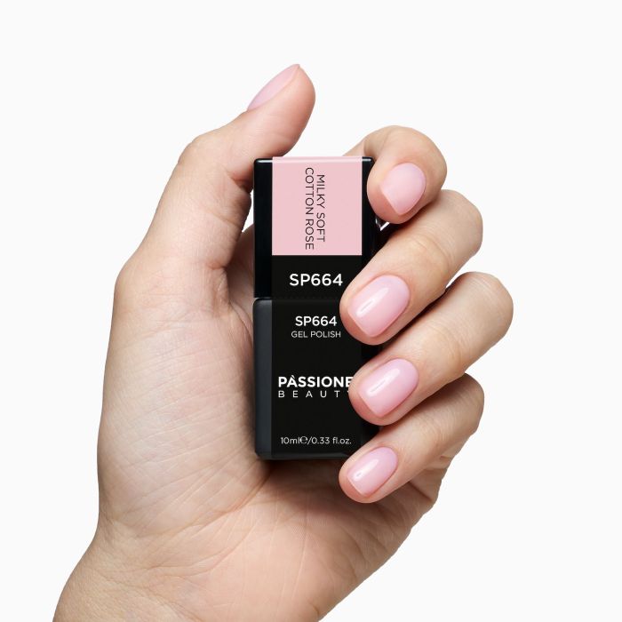 Esmalte semipermanente SP664 Milky Soft Cotton Rose detalle