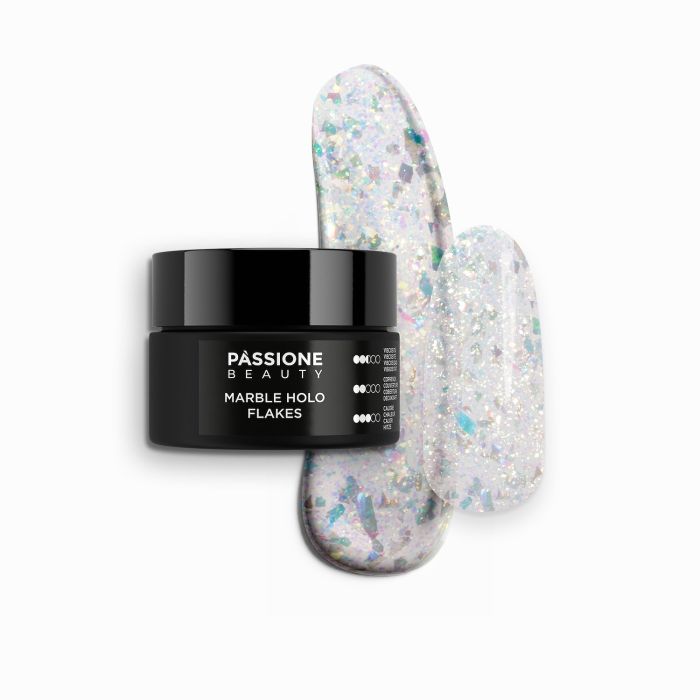 Gel de construction Marble Holo Flakes - 15 ml