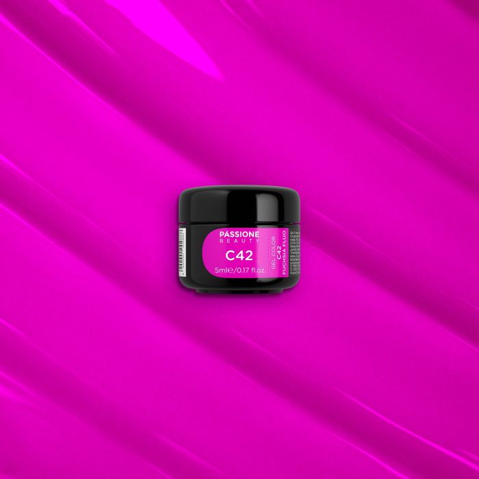 Gel Color C42 Fuchsia Fluo - Gel colorato ciclamino acceso - dettaglio 2